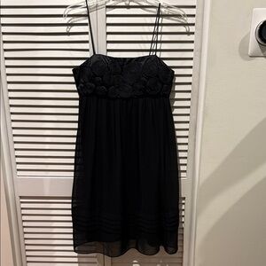 S.L. Fashions Black Babydoll Dress